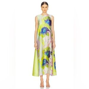Misa LA Sylvie Maxi Dress XS Marble Flora